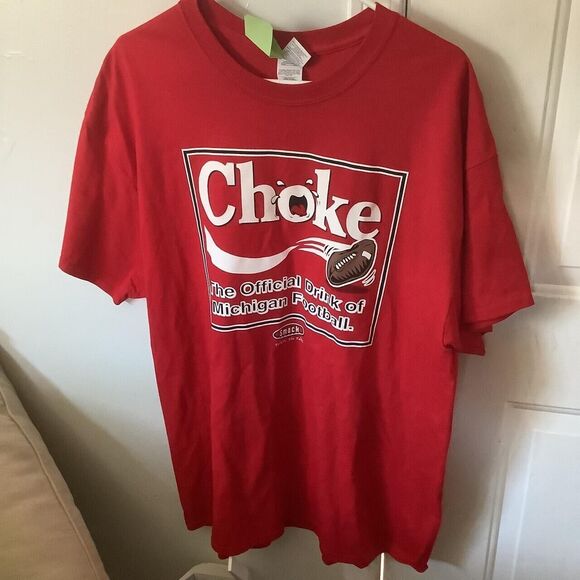 Chile the official drink of Michigan football snack tee t shirt Hey Michigan wha - Picture 1 of 3